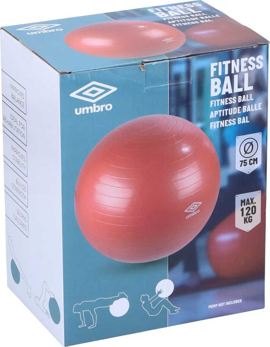 Umbro Fitnessbal 75cm - Rood
