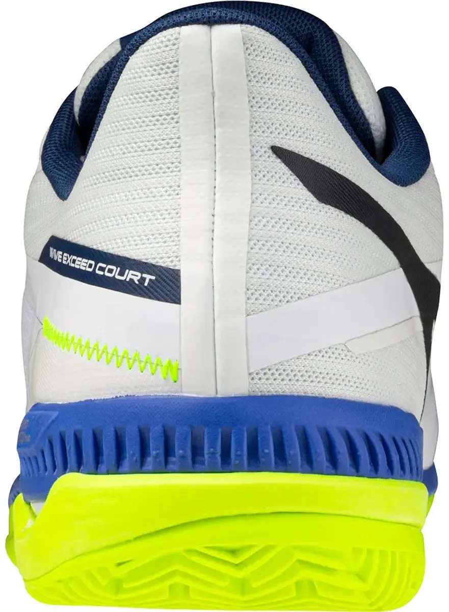 Mizuno Wave Exceed Court CC Clay Court Schoenen - Wit/Dazzling Blue/Lightning Yellow