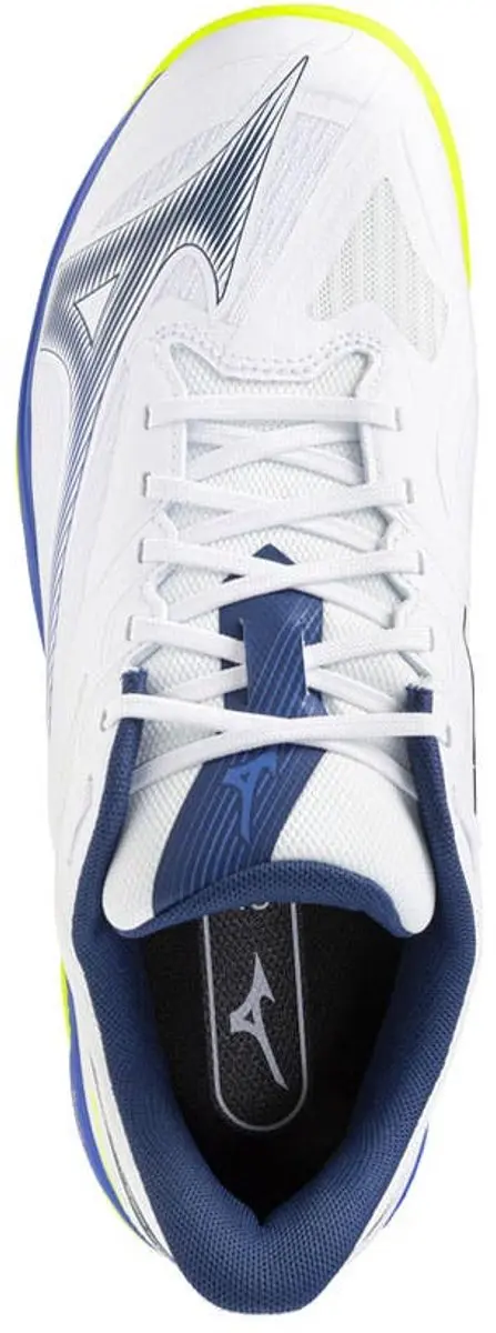 Mizuno Wave Exceed Court CC Clay Court Schoenen - Wit/Dazzling Blue/Lightning Yellow