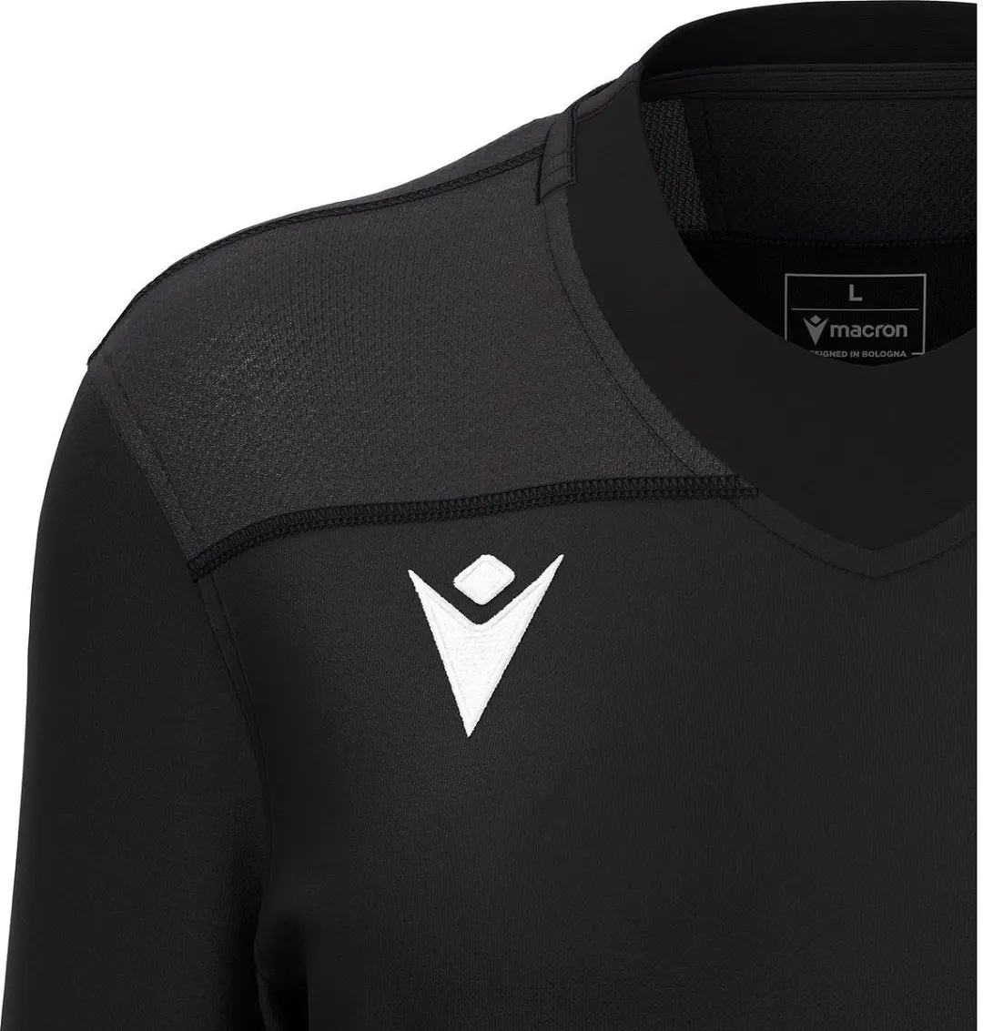 Macron Beryl Rugbyshirt Dames M - Zwart
