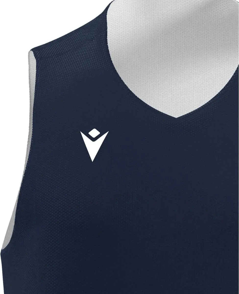 Macron Idaho Reversibel Shirt Kinderen 140 - Marine/Wit