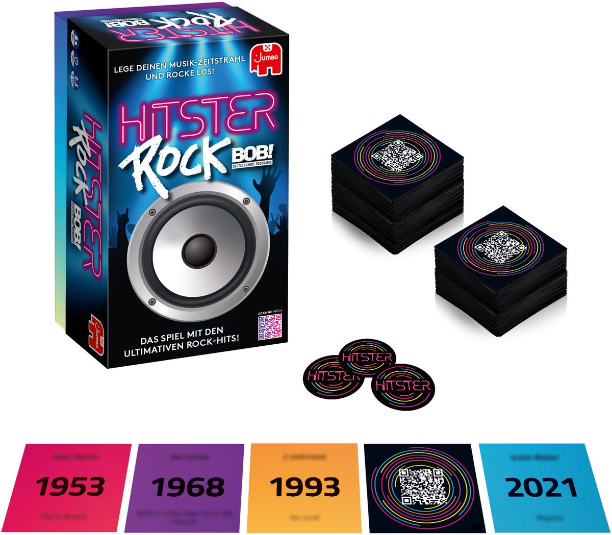 Jumbo Hitster - Rock (Germany), Kaartspel, Feest, 16 jaar, 30 min