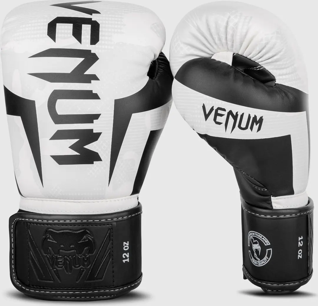 Venum Elite Bokshandschoenen 10 OZ - Camo Wit/Zwart