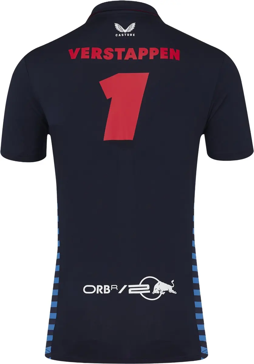 Castore Oracle Red Bull Racing Max Verstappen Polo 2024 - Nr.1 - Blauw XXXXL