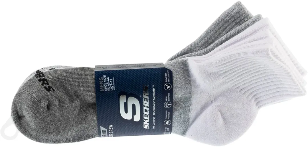 Skechers 3pk Qtr Colorbloc Sokken