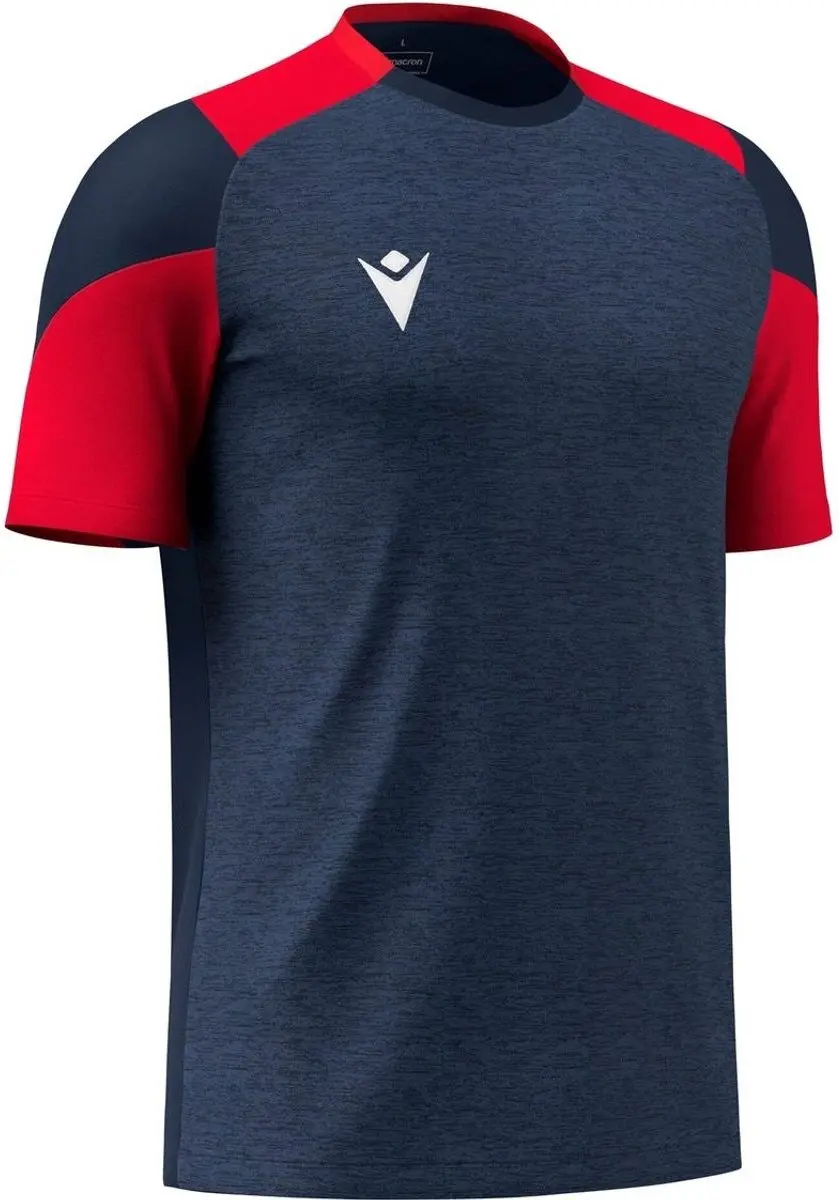 Macron Glory Golem Shirt Kinderen - 7-8 Y Marine/Rood