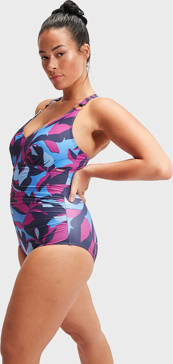 Speedo Eco Print Badpak - Blauw Multicolor - Maat 38