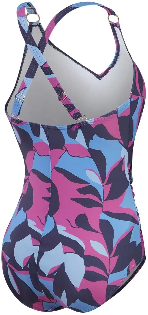 Speedo Eco Print Badpak - Blauw Multicolor - Maat 38