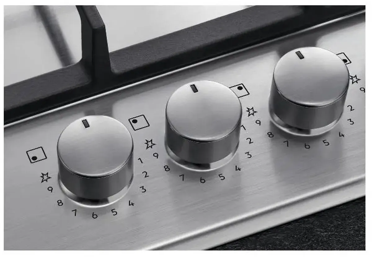 AEG HGB75520SM Inbouw Gaskookplaat 75cm - 5 Zones - Roestvrijstaal