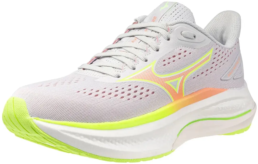 Mizuno Wave Inspire 22 Hardloopschoenen 38.5 - Weg - Cloudscape/Desert Flower/Lime