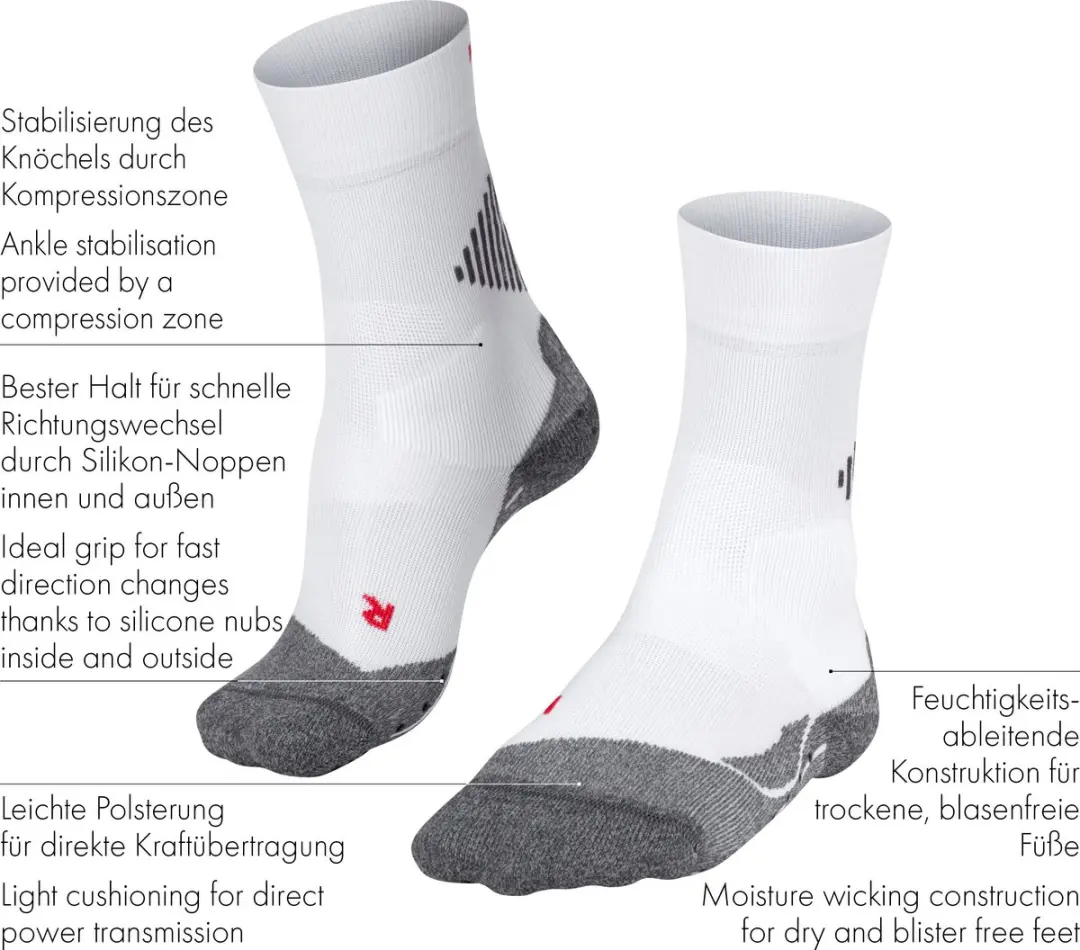 Falke 4Grip Sokken - Unisex - Wit - Maat 46-48 - afbeelding 6 van 6