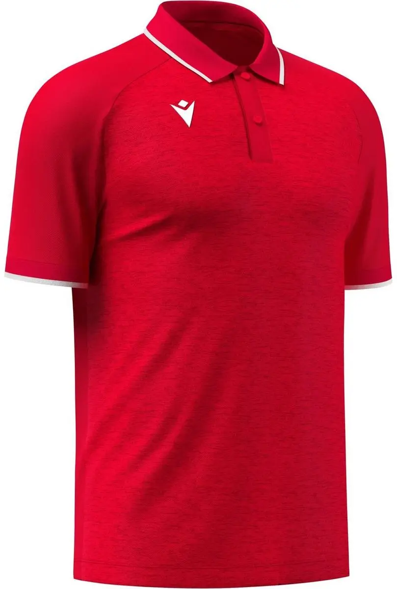 Macron Glory Aulos Polo Heren - Rood/Wit L