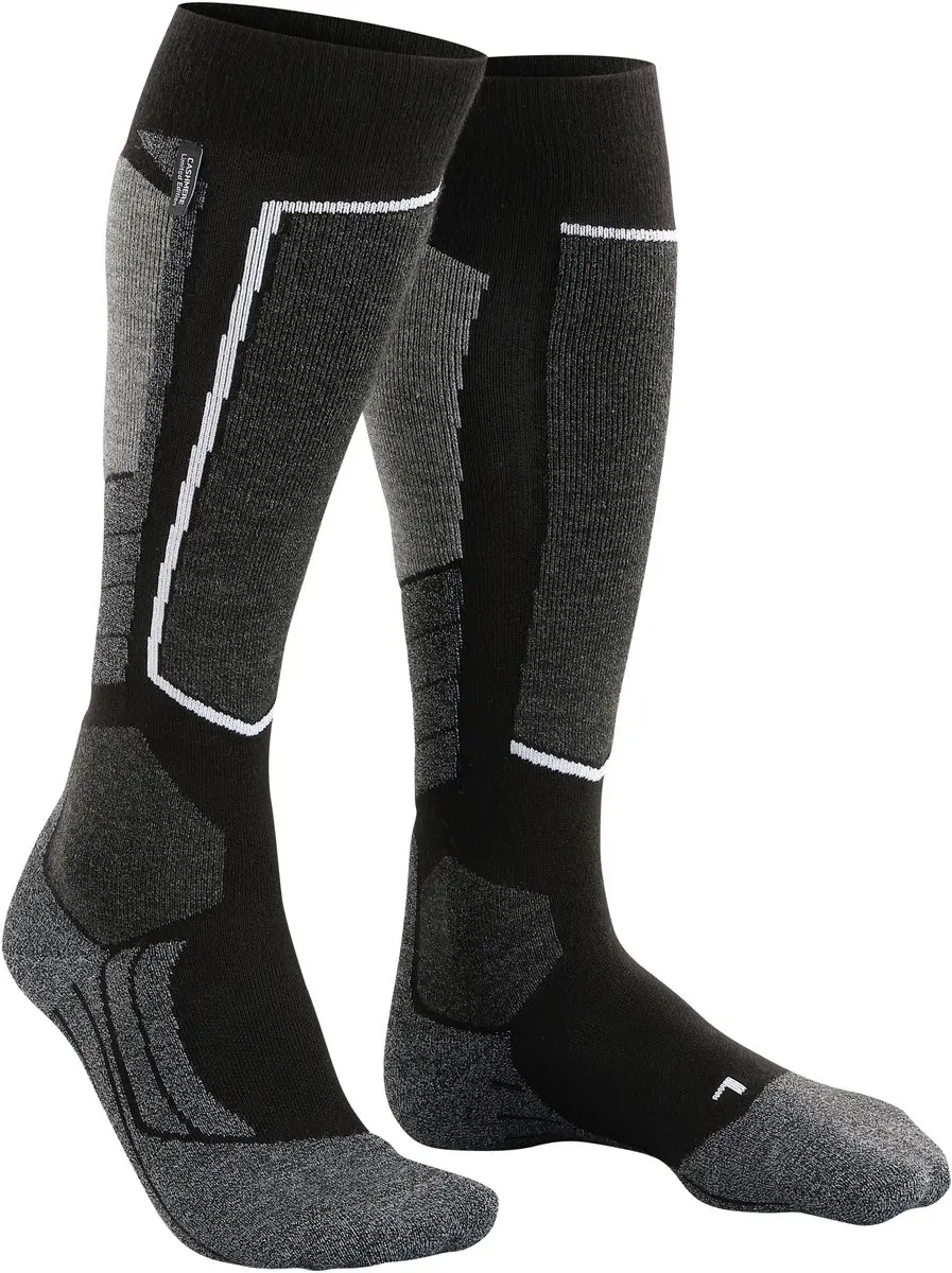 Falke SK2 Skisokken - Dik Kasjmier Heren Zwart - Maat 44/45