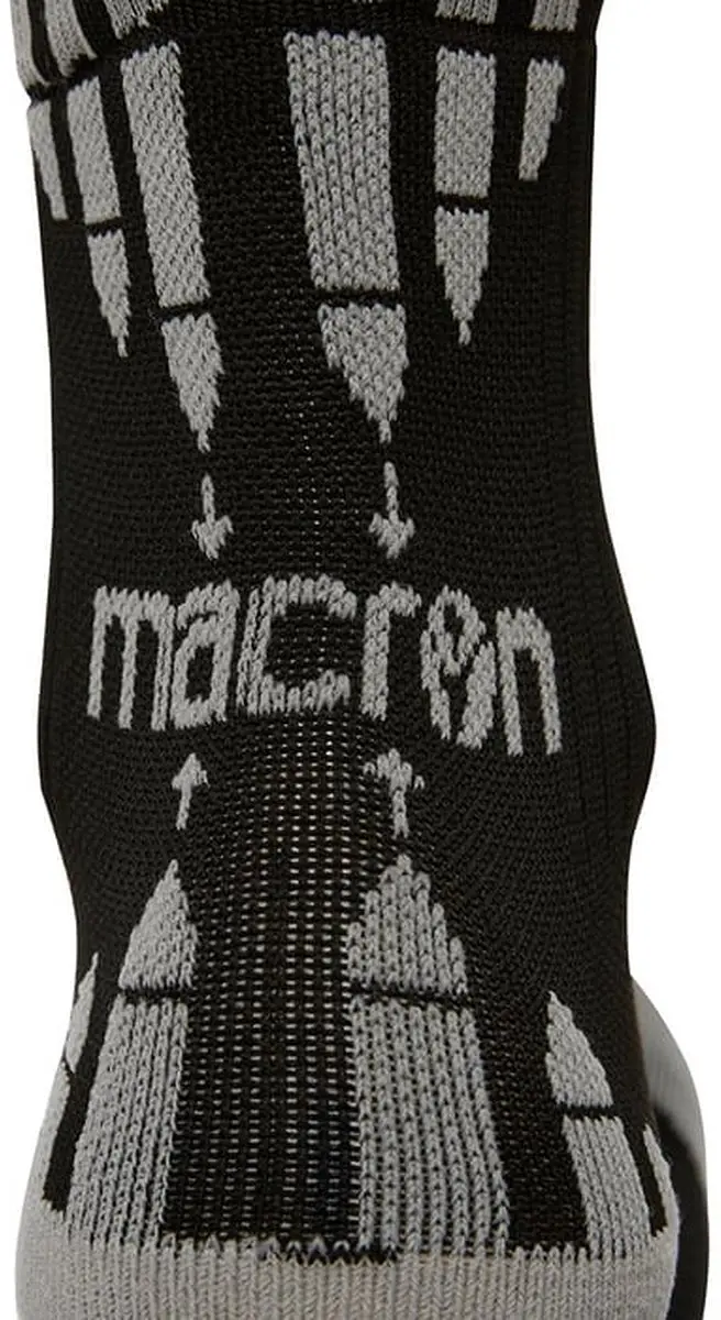 Macron Interval Loopsokken - Zwart/Grijs 43-46