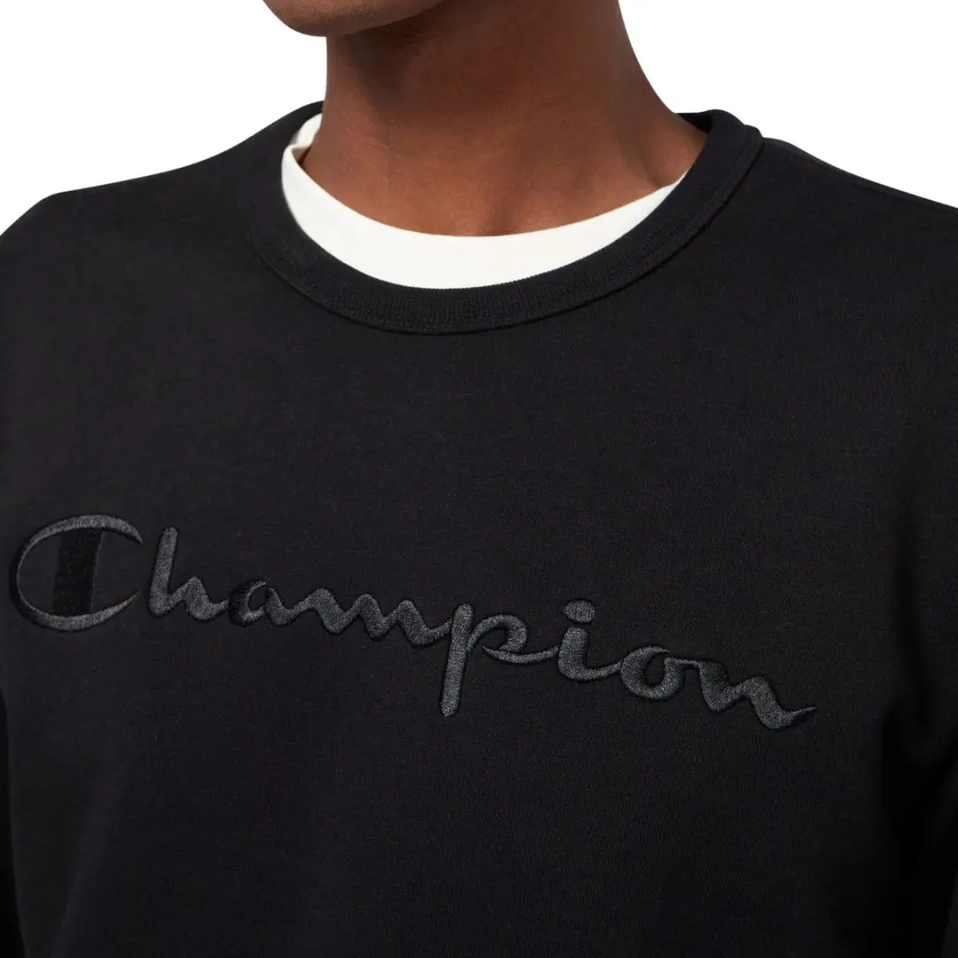 Champion Heren Crewneck Sweatshirt - Zwart - Maat L - afbeelding 6 van 6