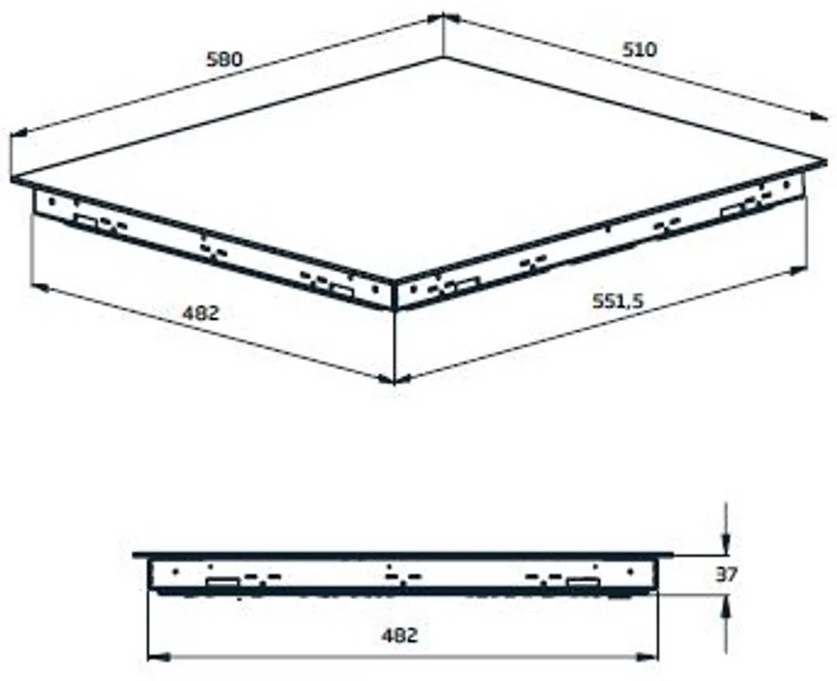 Beko HIC64403T Inductiekookplaat 4 Zones - Zwart