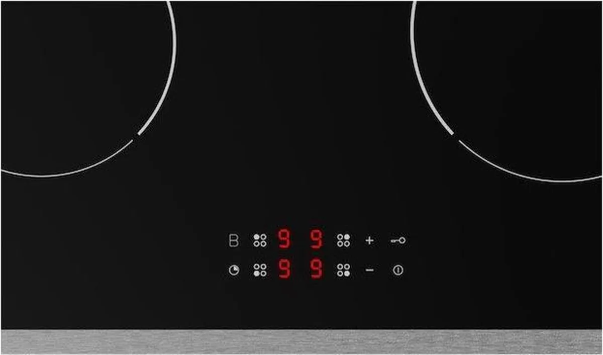 Etna KI2160RVS Inductiekookplaat 59cm - 4 Zones - Zwart