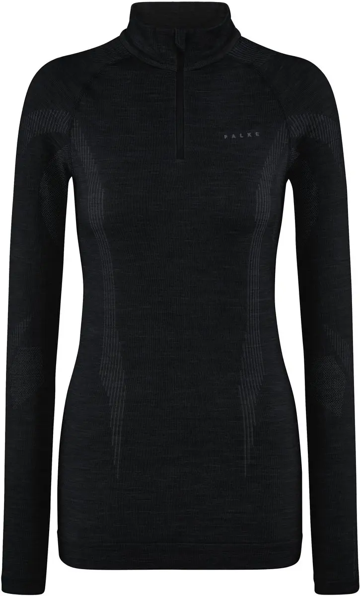 FALKE Wool-Tech Zip Neck Dames Shirt