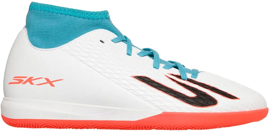 Skechers 252170L Youth Zaalschoenen - 34 - Wit/Turquoise/Rosa