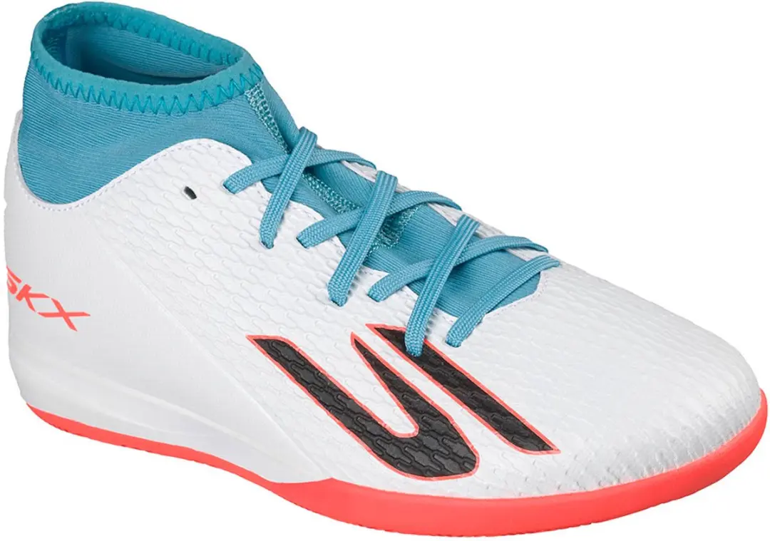 Skechers 252170L Youth Zaalschoenen - 34 - Wit/Turquoise/Rosa