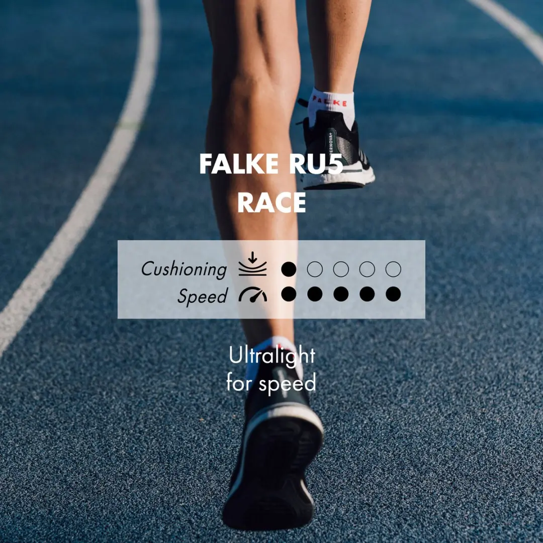 Falke RU5 Short Hardloopsokken Heren - Wit - Maat 42-43