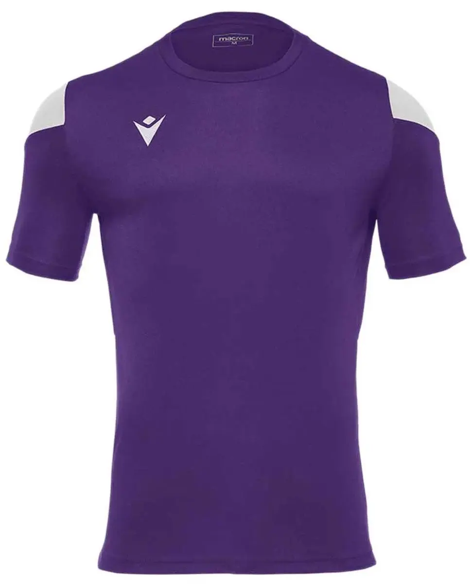 Macron Polis Shirt Korte Mouw Kinderen 164 - Paars/Wit