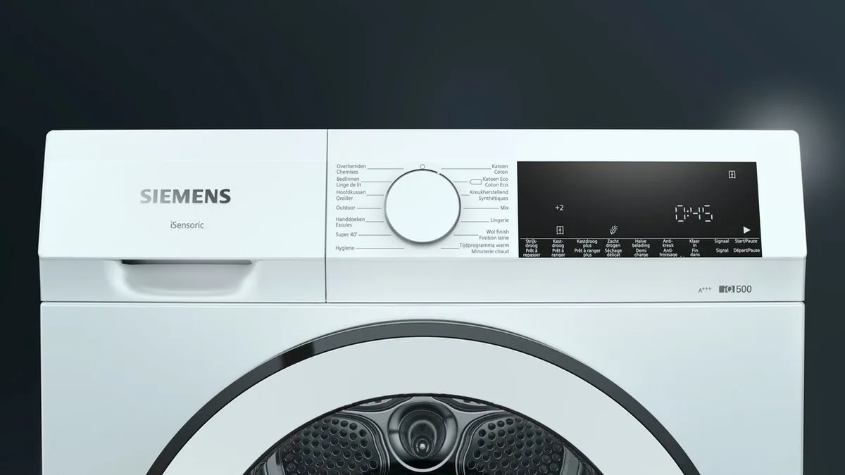 Siemens iQ500 WQ33G2DEFG Warmtepompdroger 8 kg - Wit