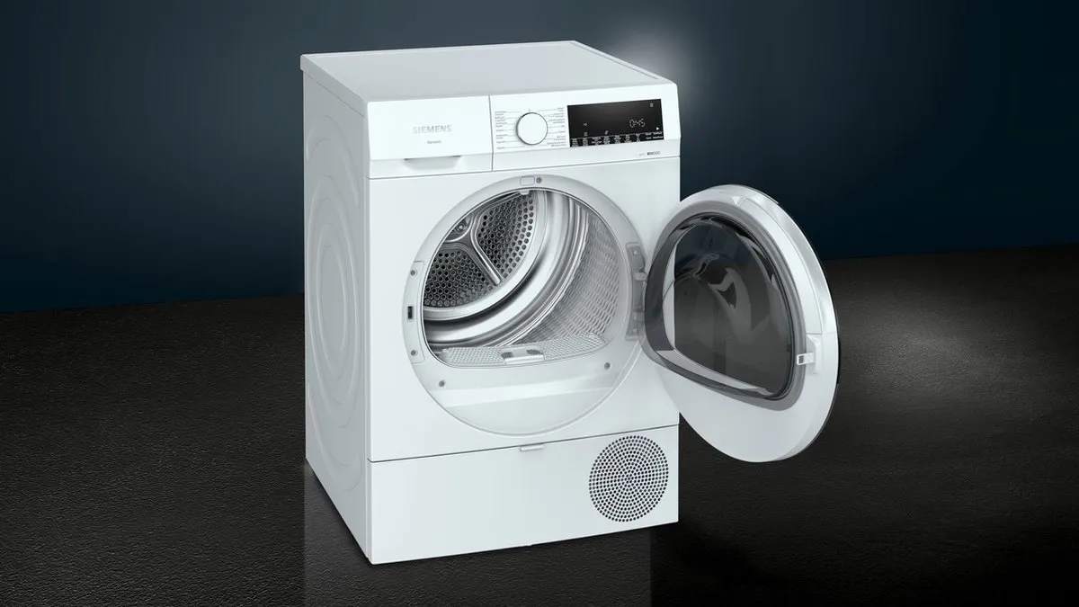 Siemens iQ500 WQ33G2DEFG Warmtepompdroger 8 kg - Wit - afbeelding 6 van 6