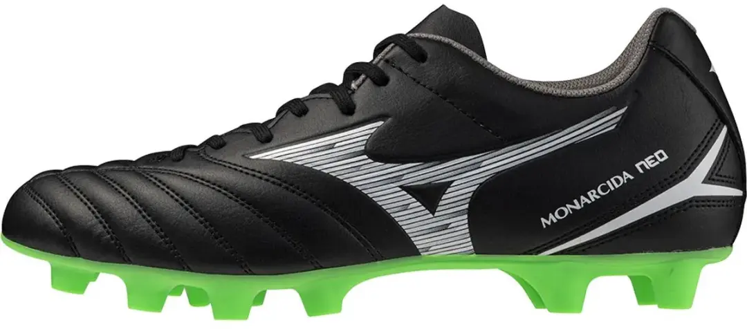 Mizuno Monarcida Neo III Select FG Voetbalschoenen - 44 - Zwart/Néon Groen