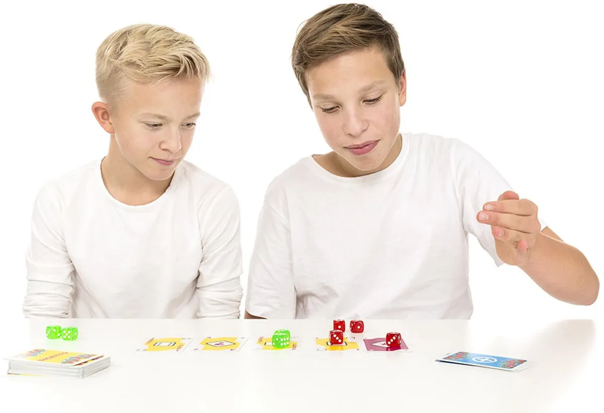 Tactic Dicetto Tactisch Dobbel- en Kaartspel - 55 Kaarten, 16 Dobbelstenen - Multikleur