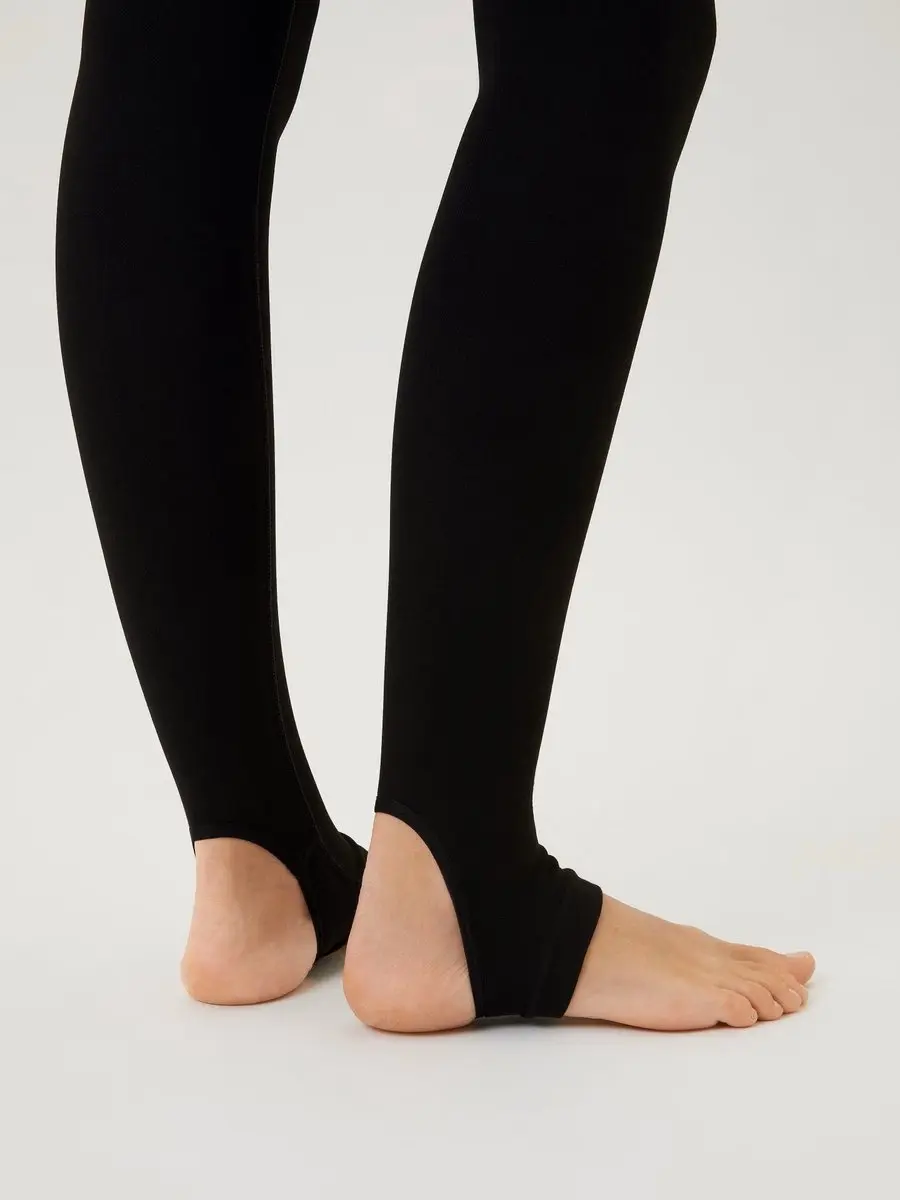 Björn Borg Sthlm Seamless Open Heel Tights - Maat M/L - Groen/Multicolor/Zwart