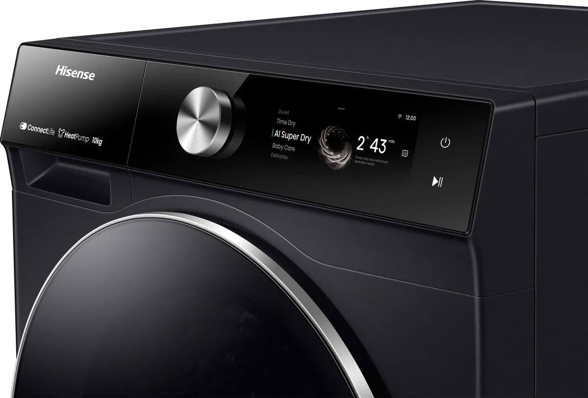 Hisense 7S DH7S107BB Warmtepompdroger 10kg - Zwart