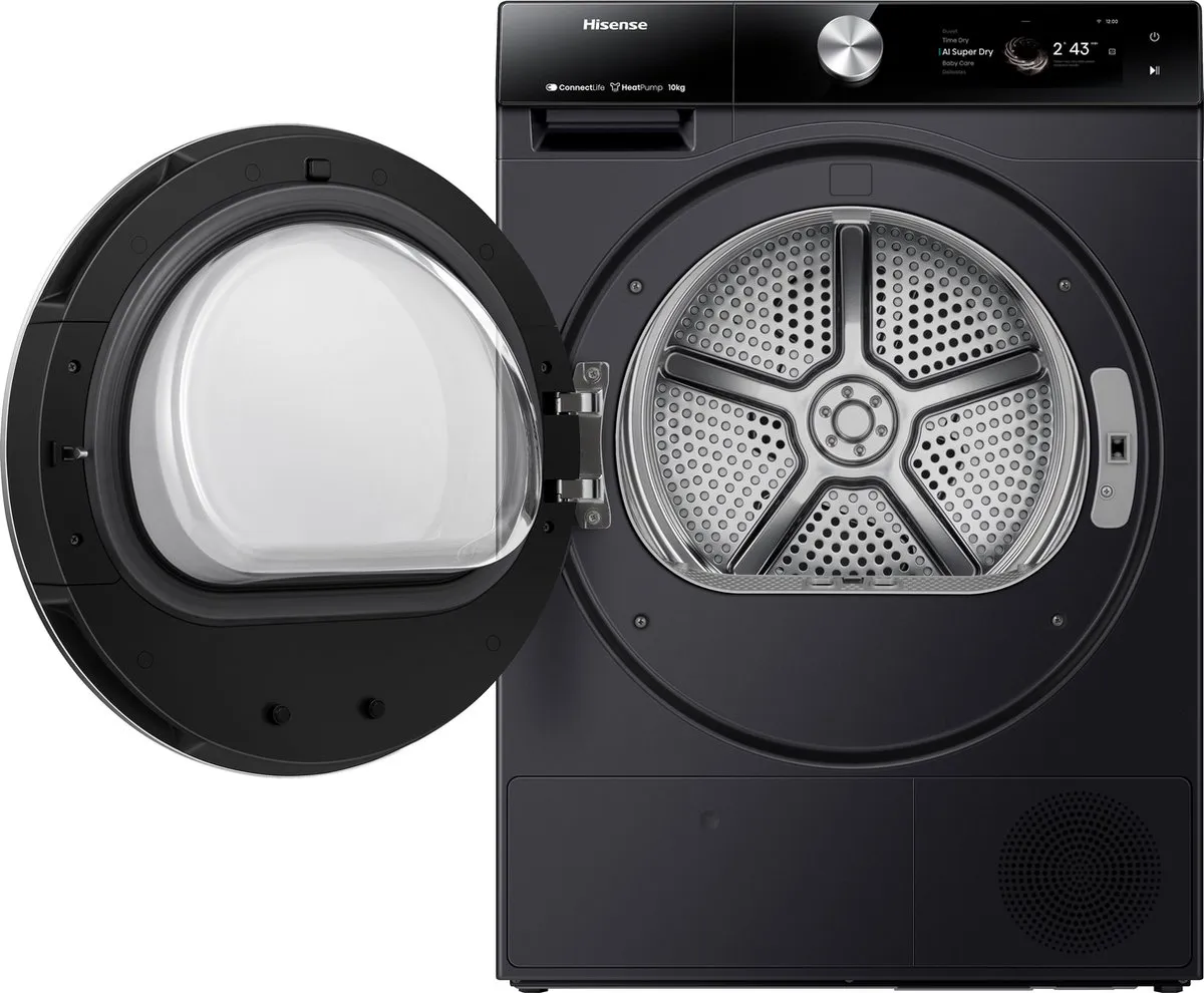 Hisense 7S DH7S107BB Warmtepompdroger 10kg - Zwart - afbeelding 6 van 6