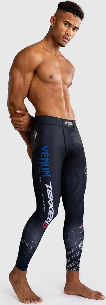 Venum x Tekken 8 Paul Phoenix Sportlegging - XL - Zwart/Blauw - afbeelding 3 van 6