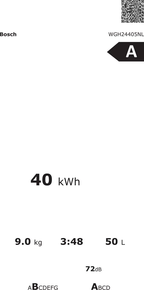 Bosch WGH24405NL Serie 6 Wasmachine 9kg 1400rpm - Wit