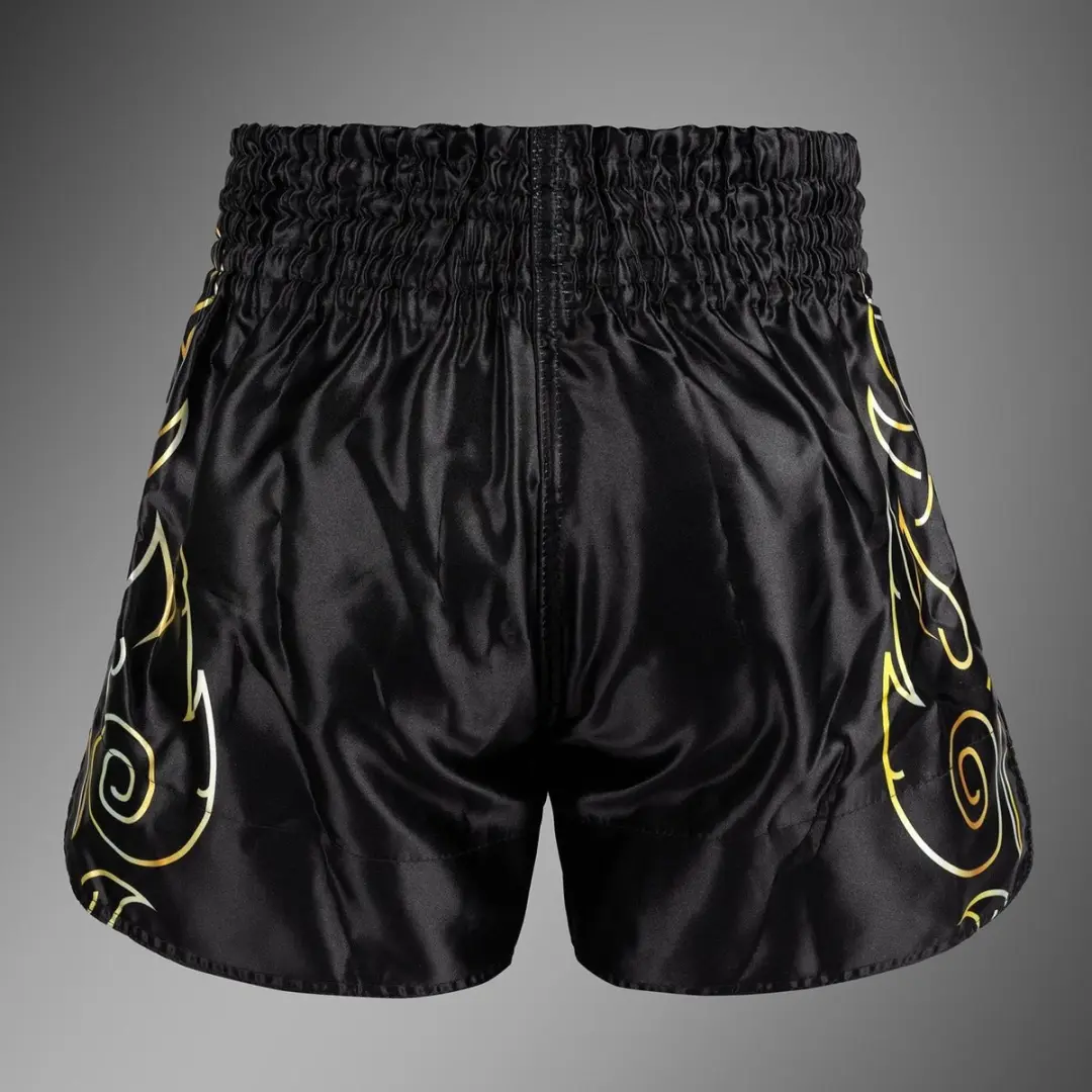 Venum VTC Flames Muay Thai Shorts - S - Zwart/Goud