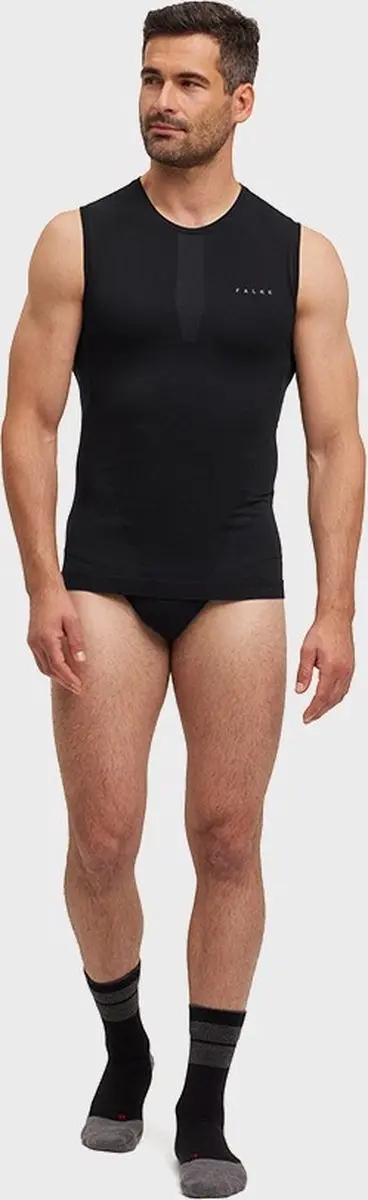 Falke Warm Singlet - Functioneel Shirt Heren L - Zwart