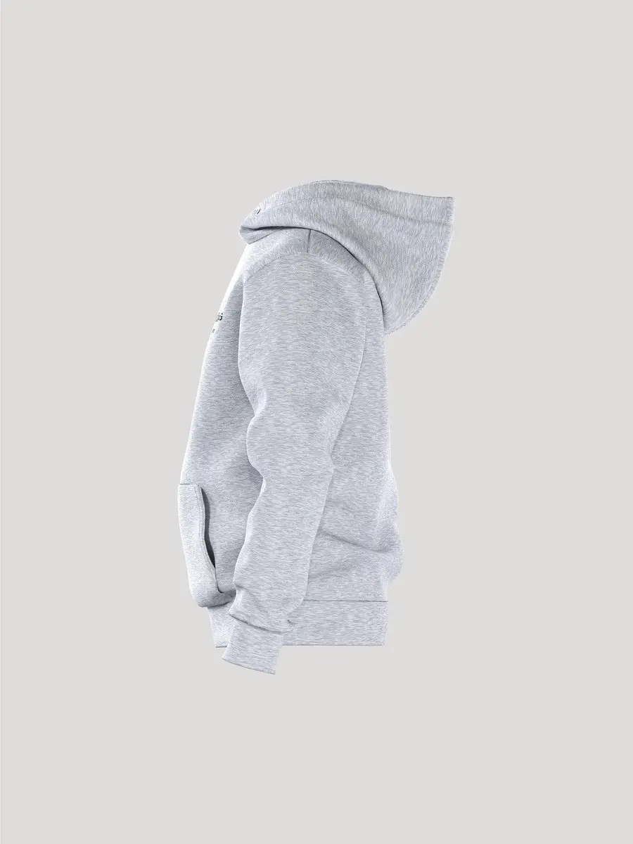 Björn Borg Essential 1 Hoodie Kinderen - Lichtgrijs Melange - Maat 134/140