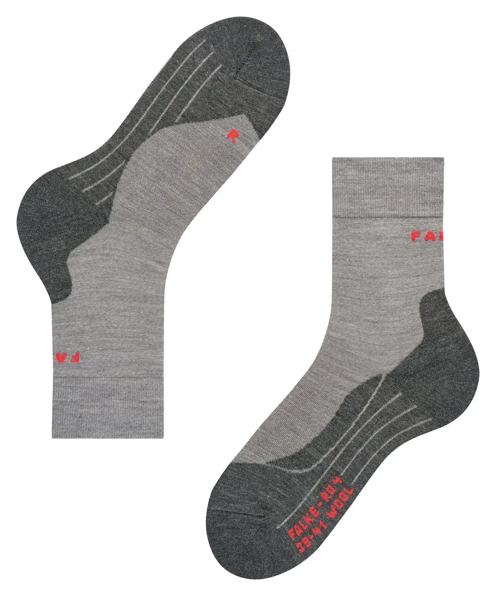 Falke RU4 Wool Anti-Blaar Hardloopsokken Heren - Grijs - Maat 39-41