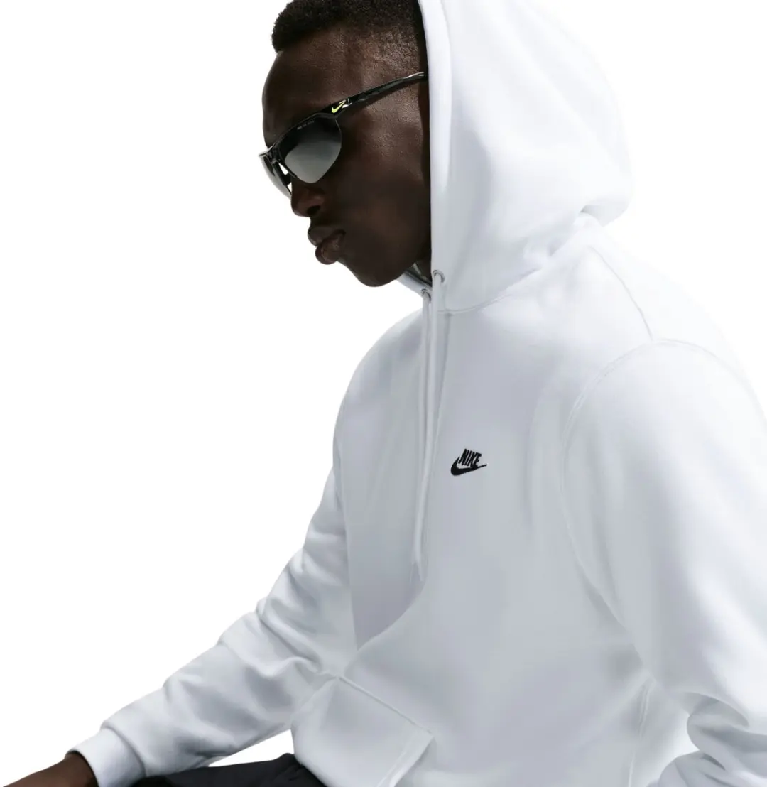 Nike Club BB Sweater Heren - Wit S