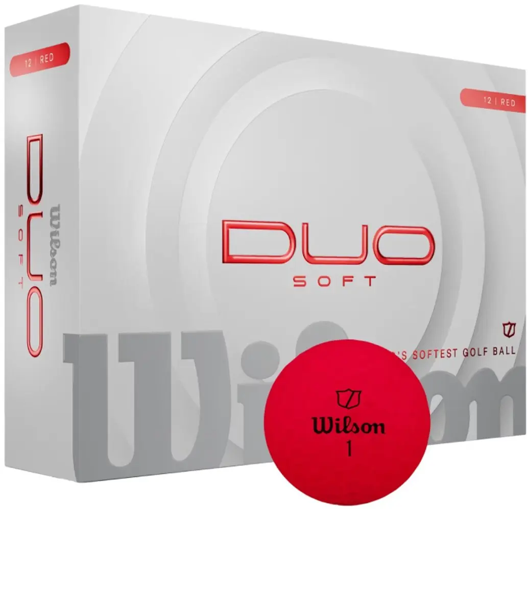 Wilson DUO Soft Golfballen 2025 - 12 Stuks - Rood