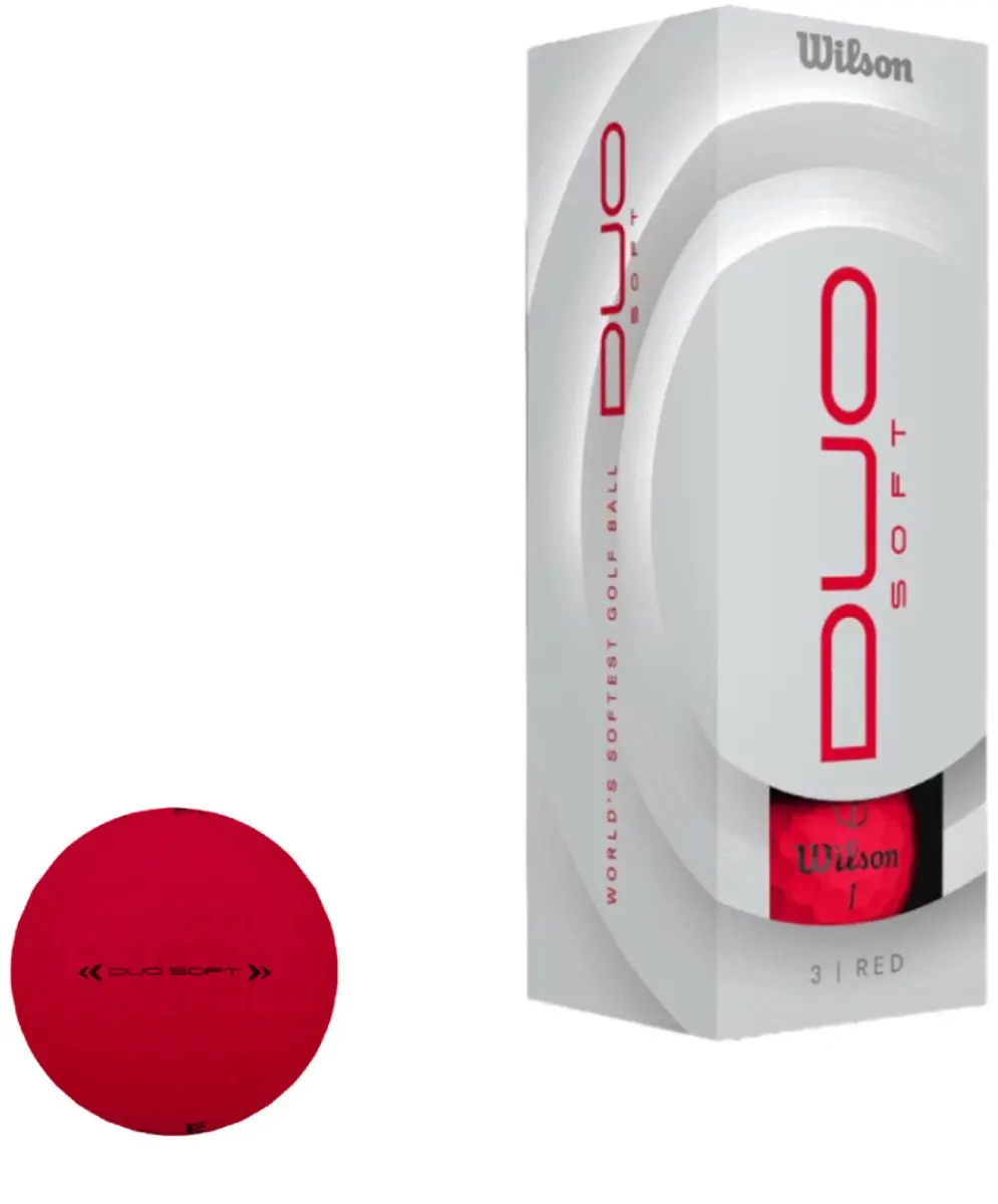 Wilson DUO Soft Golfballen 2025 - 12 Stuks - Rood