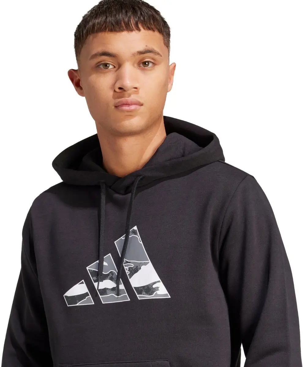 adidas Camo Hoodie Heren - M - Zwart