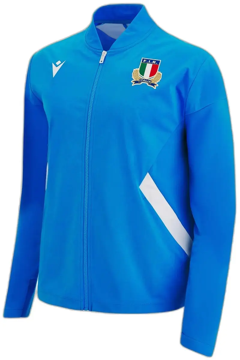Macron Prematch Jas Italië Rugby 2022/23 - XXXL - Blauw