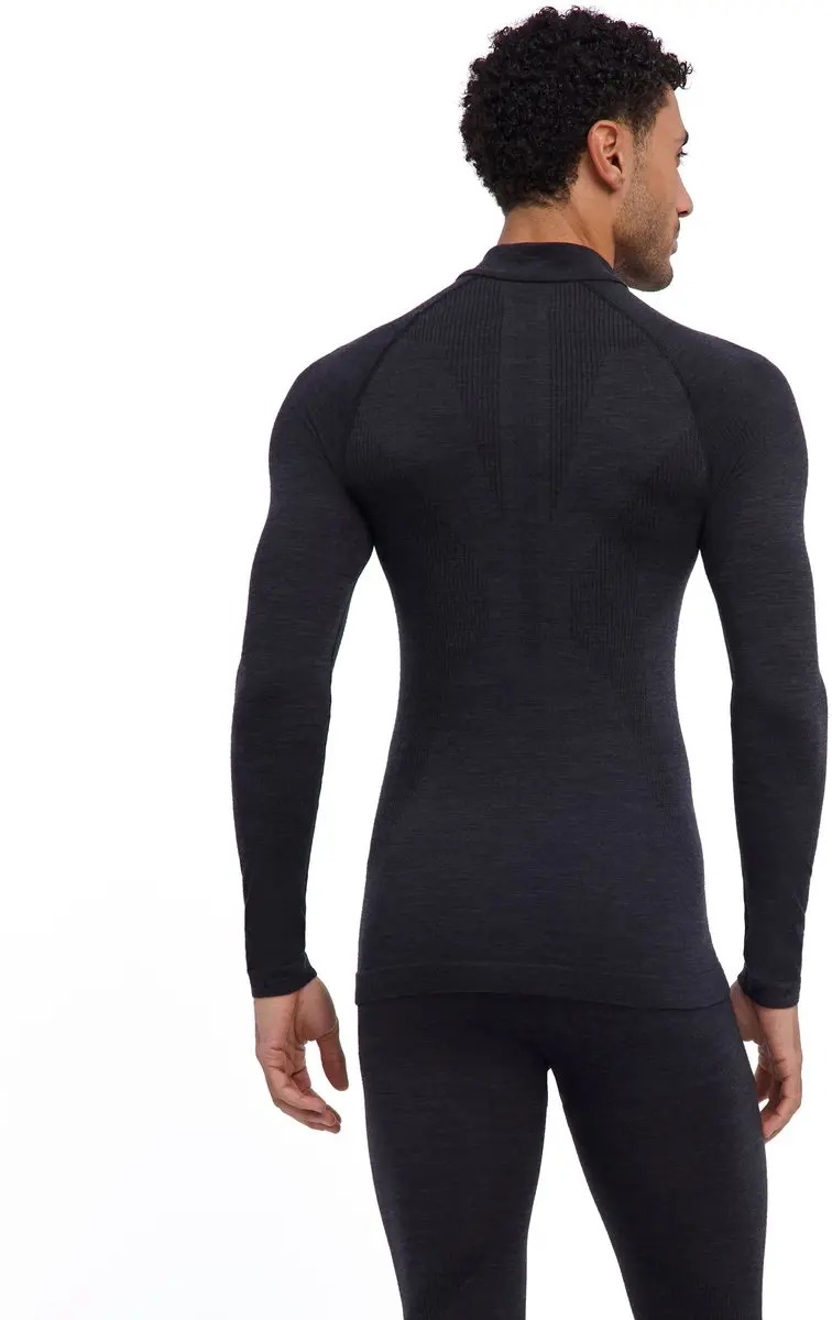 Falke Wool-Tech Zip Neck Shirt - XXL - Zwart