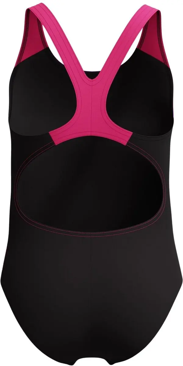 Speedo Print Splashback Meisjes Sportbadpak 128 - Zwart/Paars