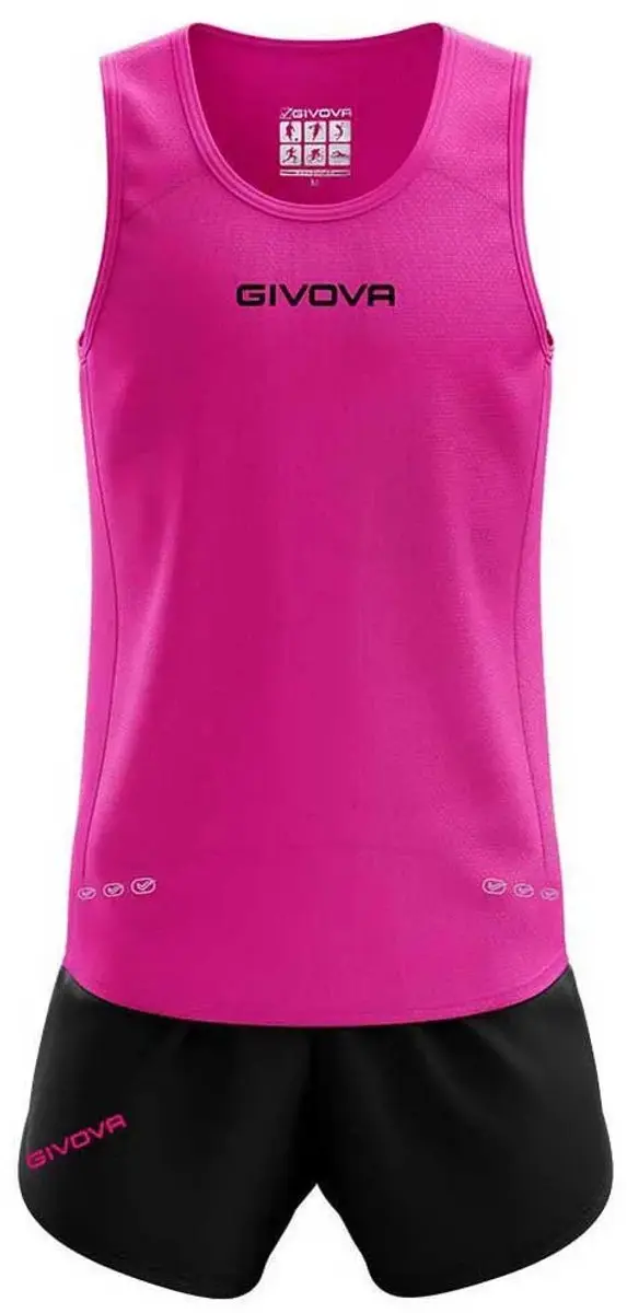 Macron Givova Kit New York KITA07 Sportkledingset - Roze/Zwart M