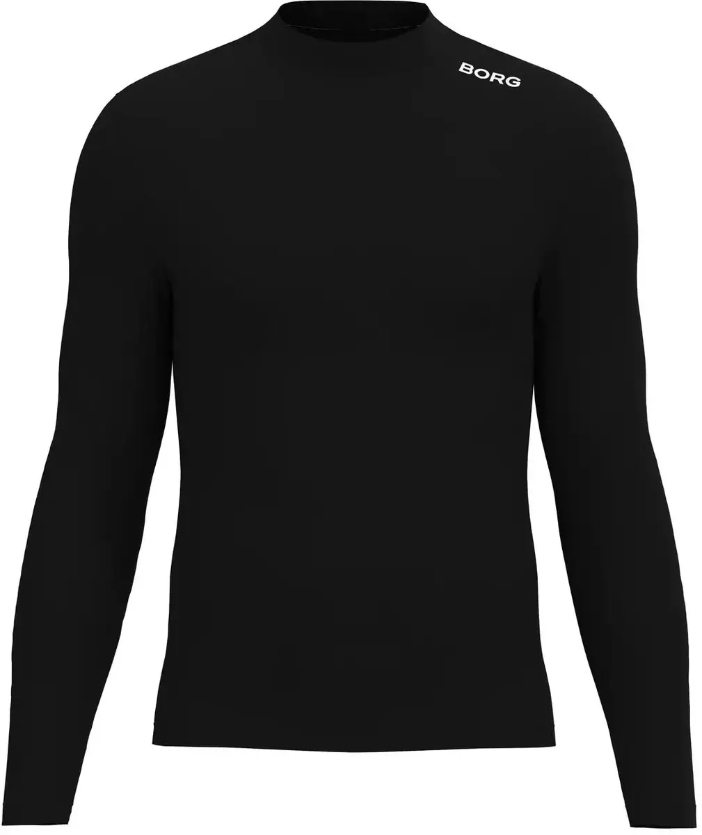 Björn Borg Sports Merino Wool Blend Heren Thermoshirt - M - Zwart