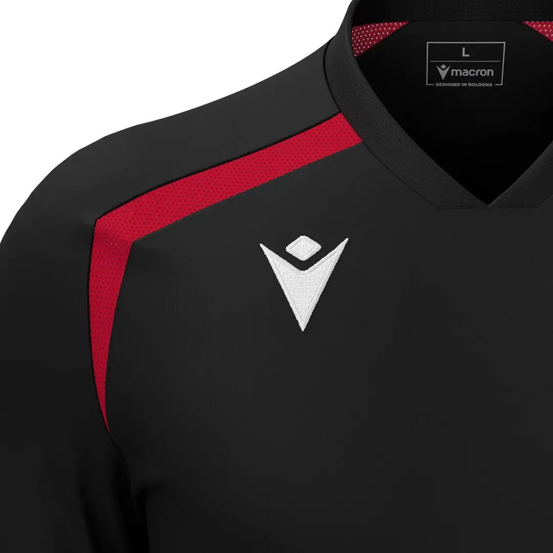Macron Wyrm Shirt Heren - S - Zwart/Rood