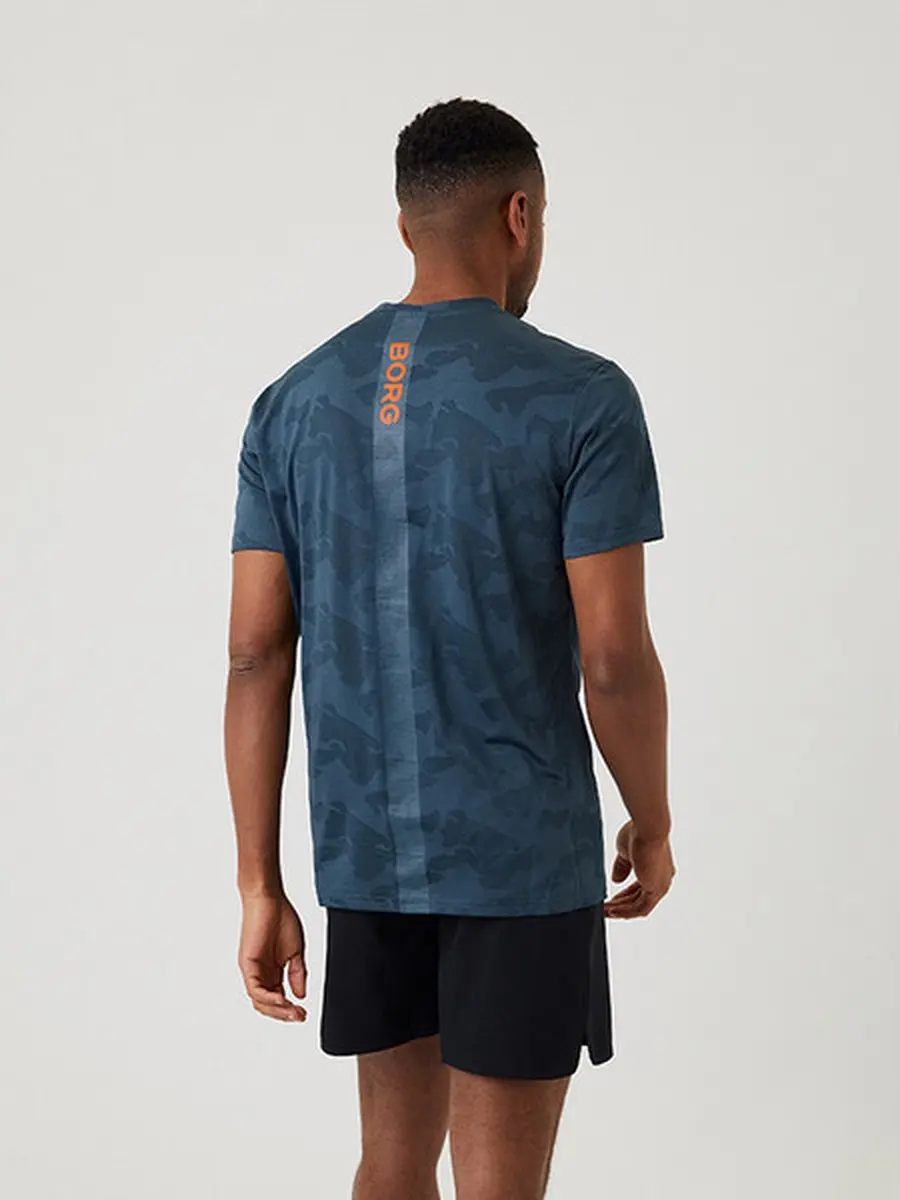 Björn Borg Heren Performance Tee - Blauw M